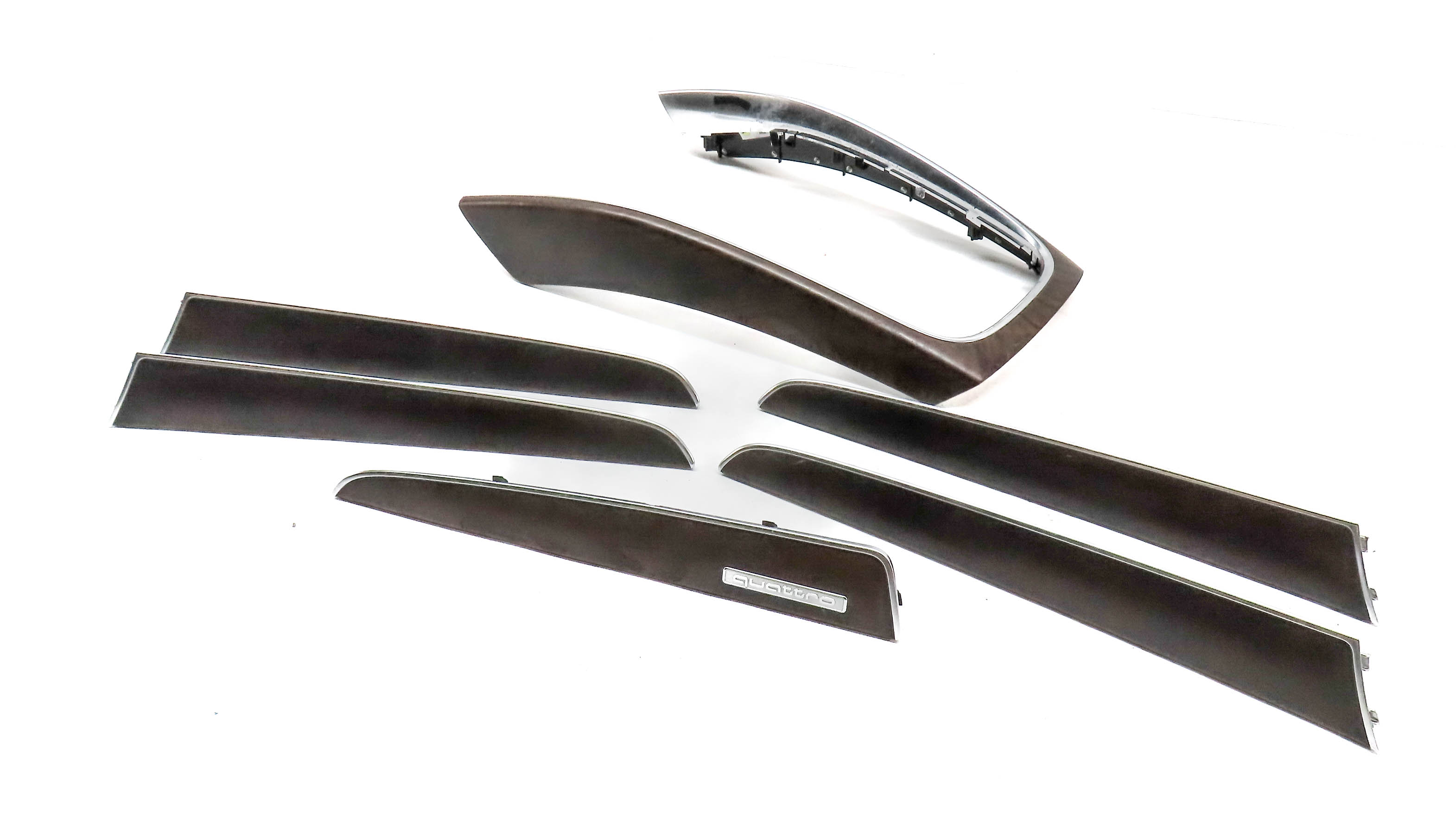 2014 AUDI Q5 (B8 8R) INTERIOR DASH CONSOLE FRONT REAR DOOR TRIM SET/6(Ash Grain) — exact item pictured